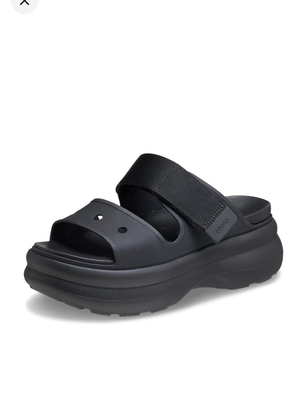 CROCS Black Soho Two Strap Platform Slides